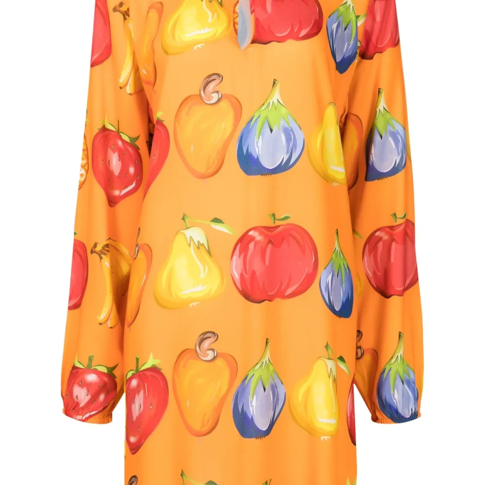 Платье миди с принтом