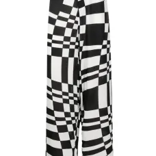 Прямые брюки с геометричным принтом