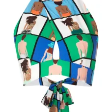 Топ с вырезом халтер и графичным принтом Топ с вырезом халтер и графичным принтом