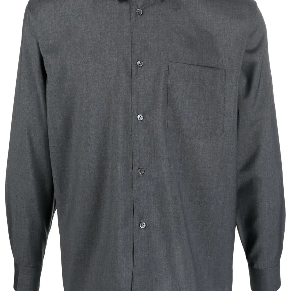 Шерстяная рубашка с длинными рукавами