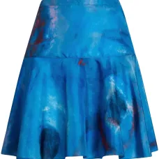 Шелковая юбка с абстрактным принтом