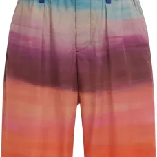 Шорты с принтом и складками