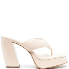 Лакированные босоножки на платформе