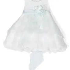 Платье без рукавов с аппликацией