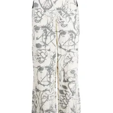 Прямые брюки с абстрактным принтом Прямые брюки с абстрактным принтом