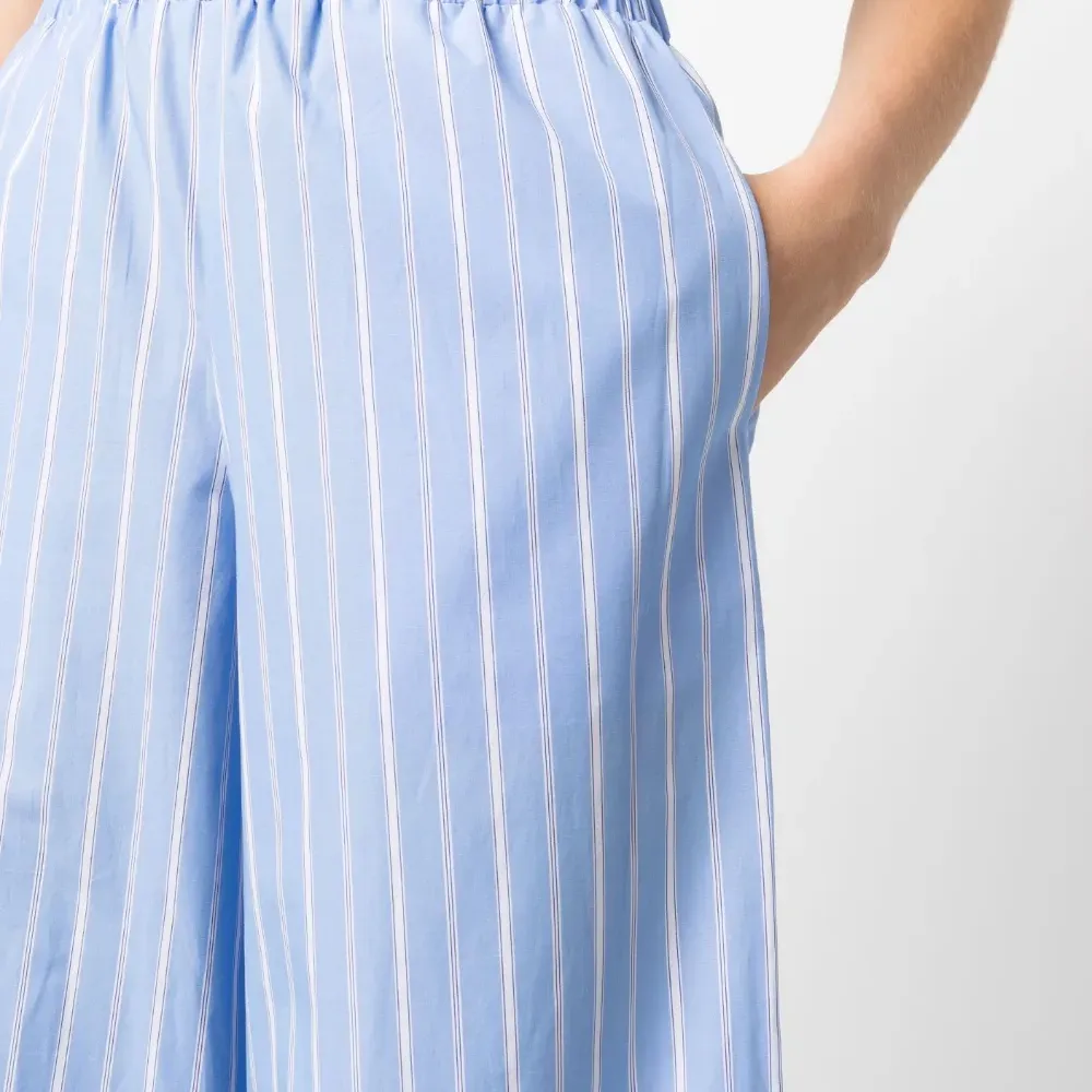 Брюки палаццо в полоску