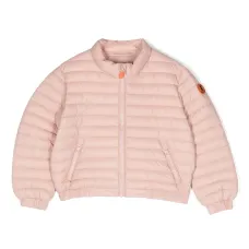 Пуховик с нашивкой-логотипом