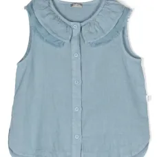 Блузка без рукавов с бахромой