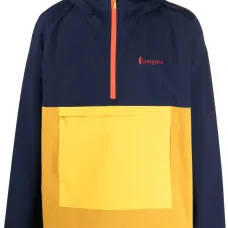 Ветровка в стиле колор-блок с капюшоном