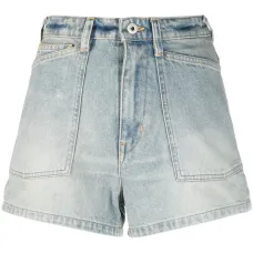 Джинсовые шорты с завышенной талией Джинсовые шорты с завышенной талией