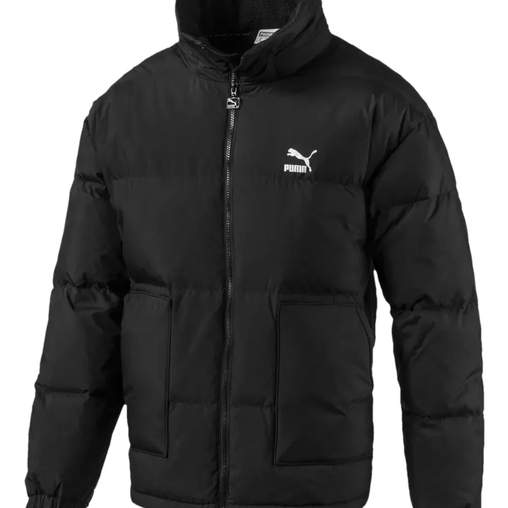 Стеганый пуховик с логотипом