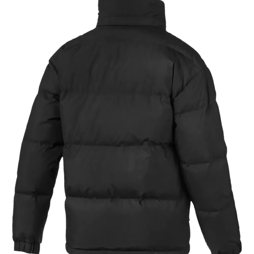 Стеганый пуховик с логотипом