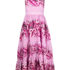 Ярусное платье макси с цветочным принтом Ярусное платье макси с цветочным принтом