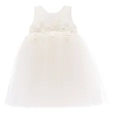 Платье из тюля с цветочной аппликацией