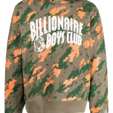 Худи с камуфляжным принтом и логотипом