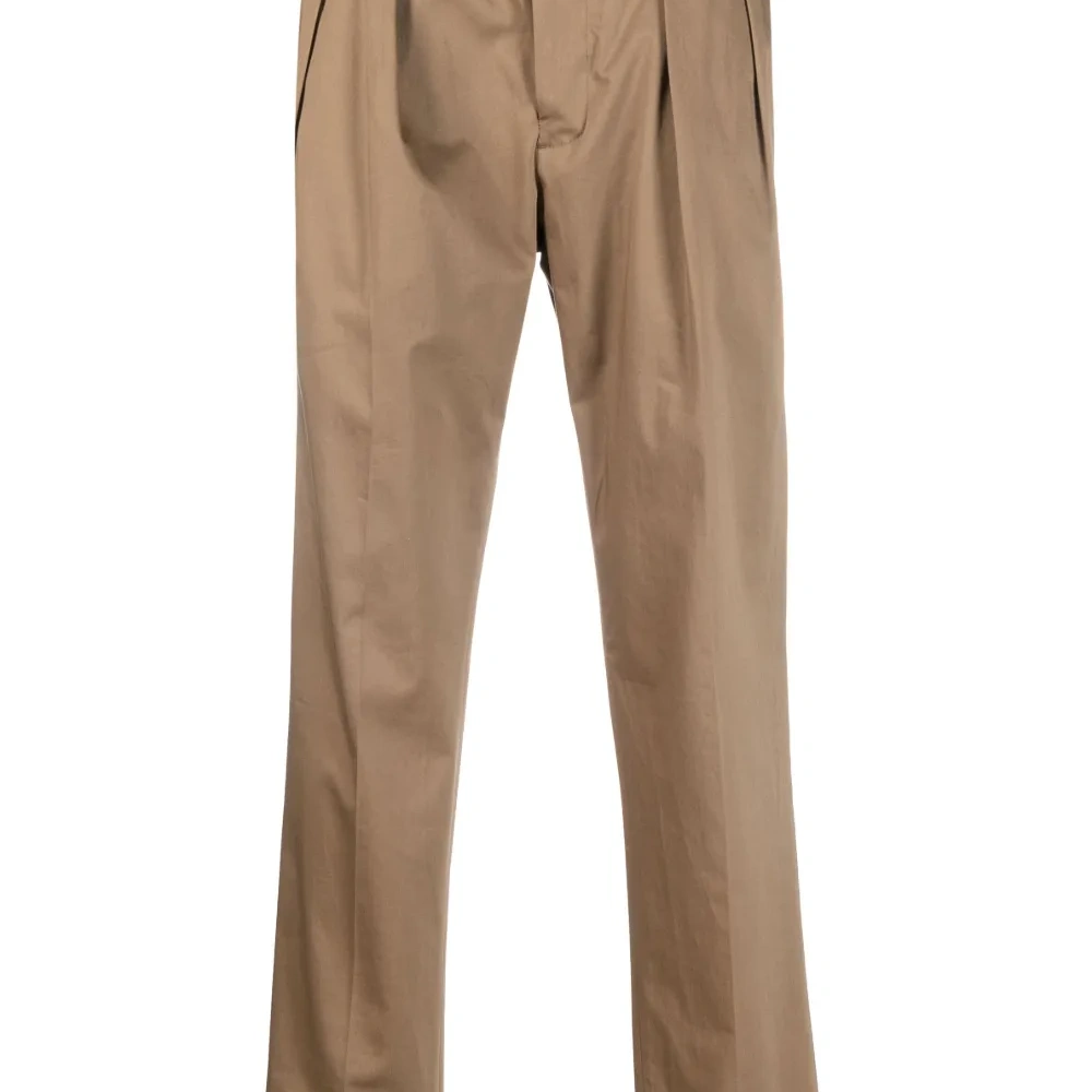 Прямые брюки со складками