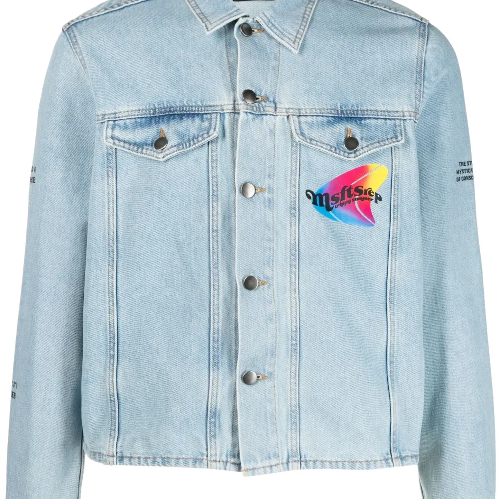 Джинсовая куртка с логотипом