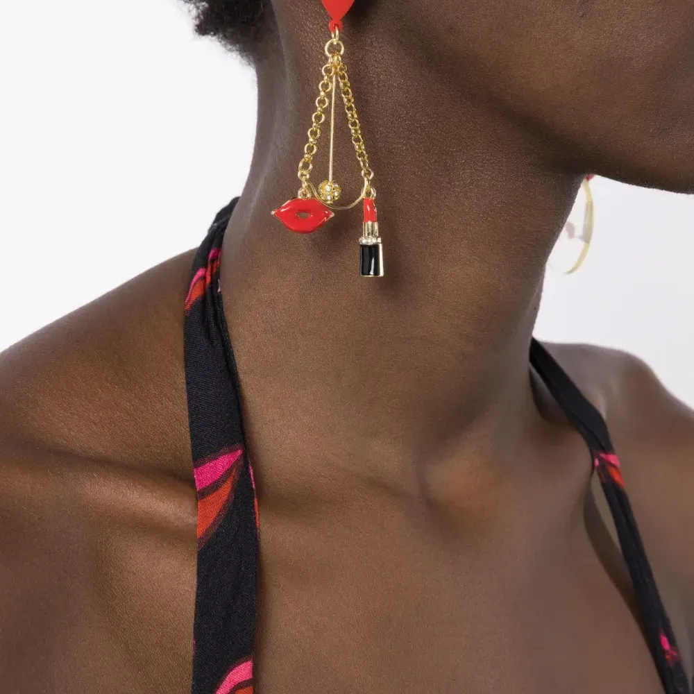 Непарные серьги с подвесками