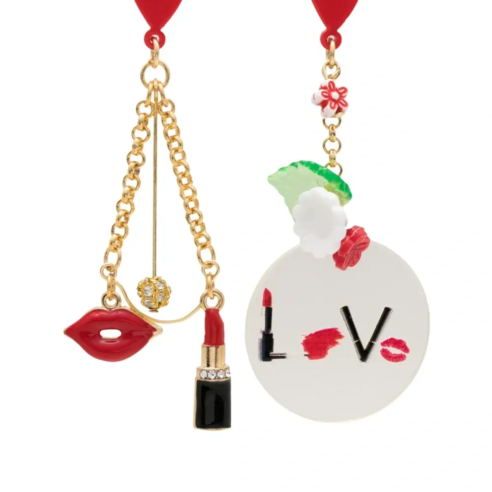 Непарные серьги с подвесками