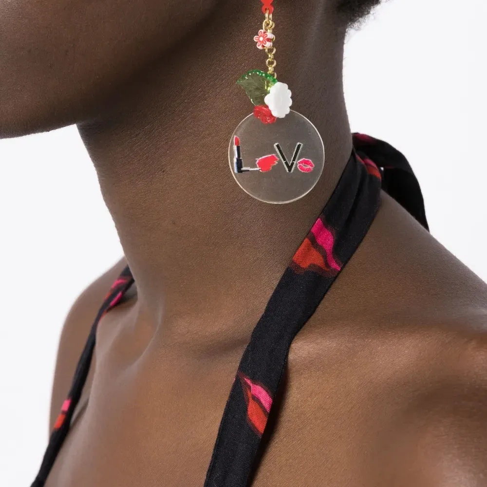 Непарные серьги с подвесками