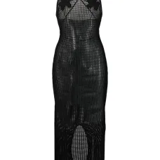 Сетчатое платье миди