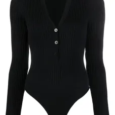 Боди в рубчик с длинными рукавами