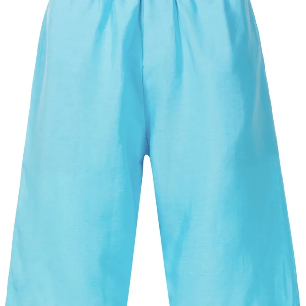 Льняные шорты с эластичным поясом