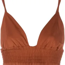 Присборенный топ с треугольными чашками