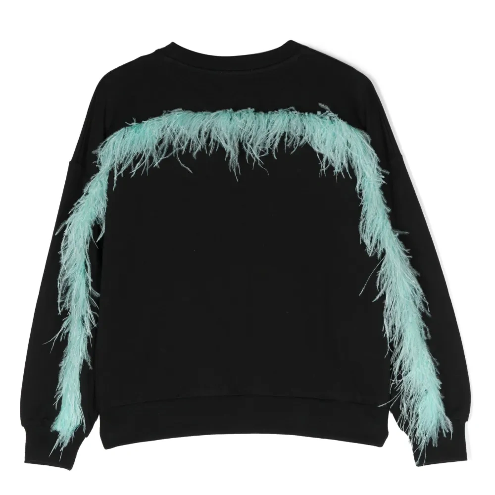 Толстовка из органического хлопка с перьями