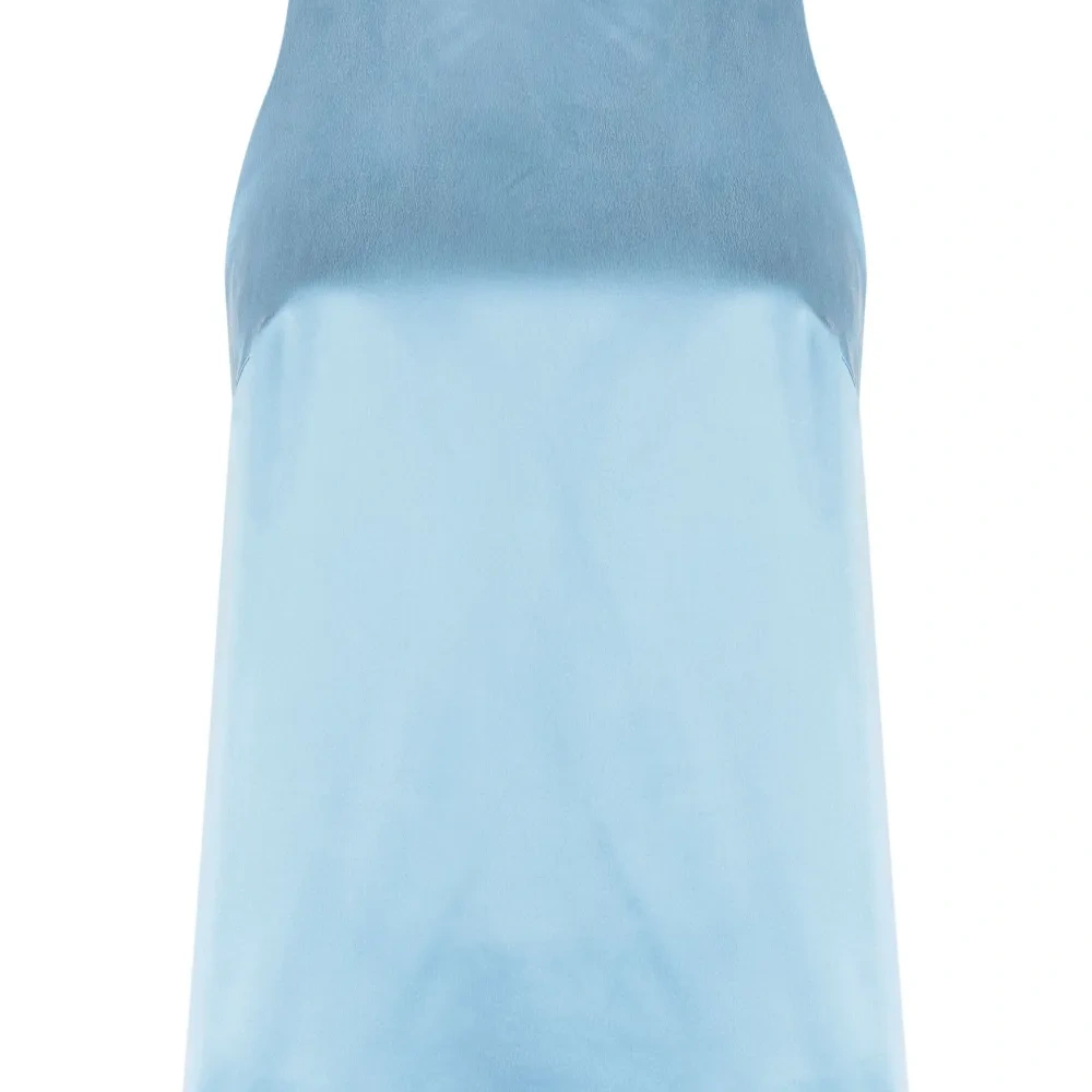 Шелковый топ с вырезом халтер