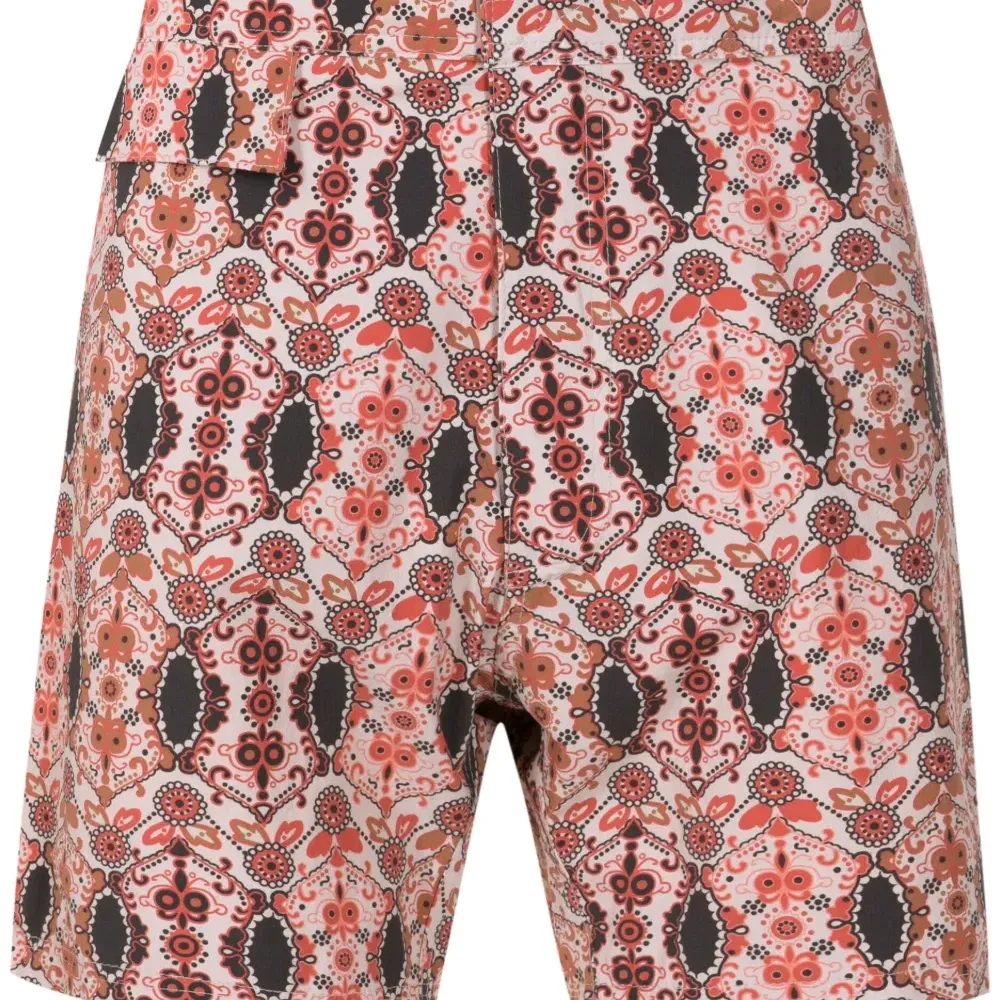 Шорты с потайной застежкой и графичным принтом