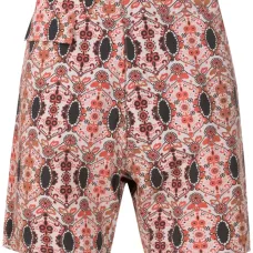 Шорты с потайной застежкой и графичным принтом