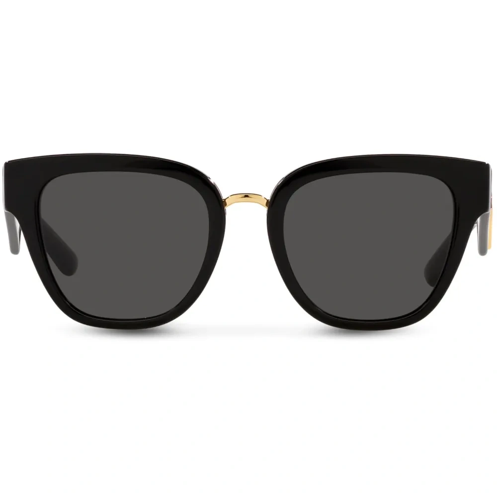 Солнцезащитные очки в круглой оправе с логотипом