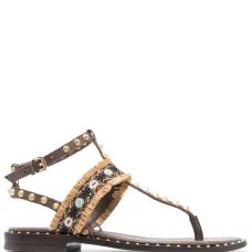 Сандалии с бусинами