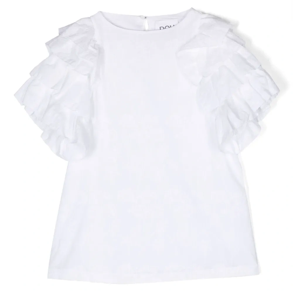 Платье мини с оборками