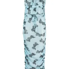 Сетчатое платье с графичным принтом