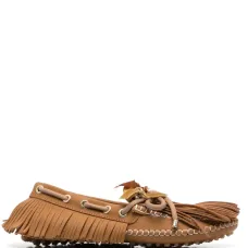 Лоферы с бахромой