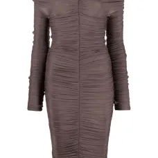 Платье Nicole с открытыми плечами и сборками Платье Nicole с открытыми плечами и сборками