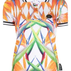 Рубашка поло с цветочным принтом