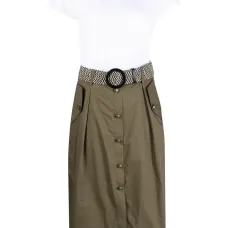 Платье миди с поясом