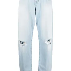 Джинсы с эффектом потертости