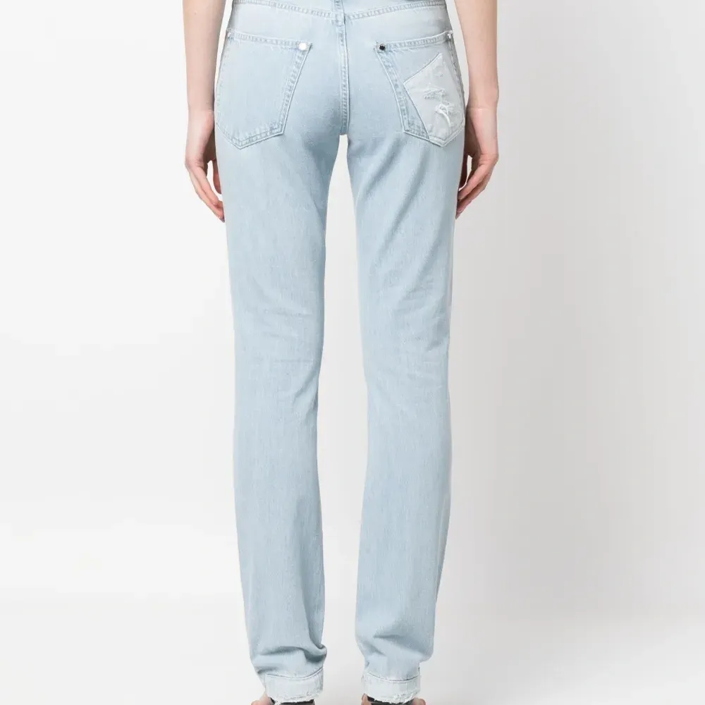 Прямые джинсы Double Shift с прорезями