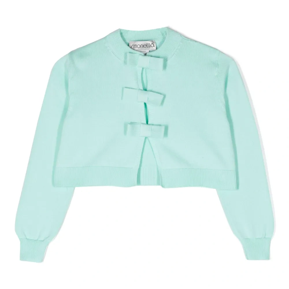 Укороченный кардиган с бантом