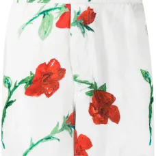 Шорты с эластичным поясом и цветочным принтом