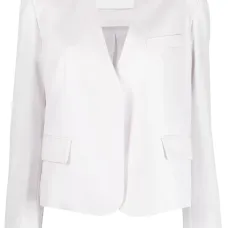 Однобортный блейзер без воротника Однобортный блейзер без воротника