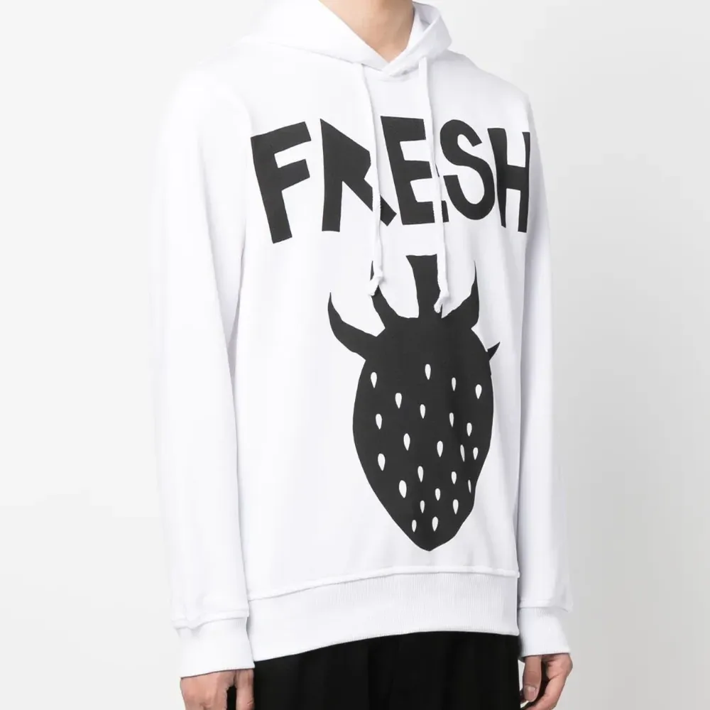 Худи с кулиской и графичным принтом