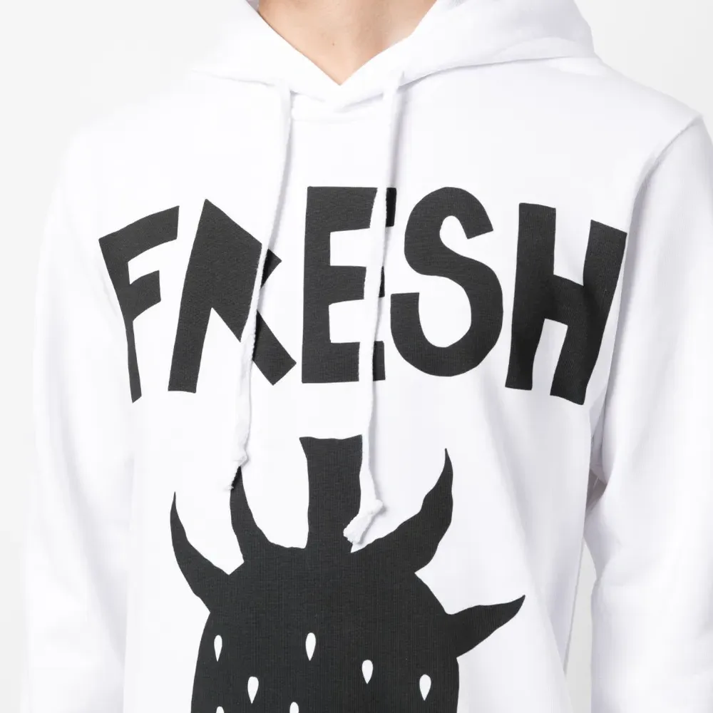 Худи с кулиской и графичным принтом