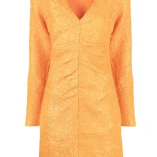 Жаккардовое платье с V-образным вырезом Жаккардовое платье с V-образным вырезом