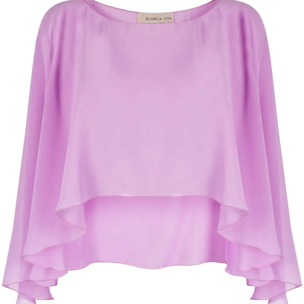 Укороченный топ с оборками