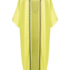 Длинное кимоно с контрастной отделкой Длинное кимоно с контрастной отделкой